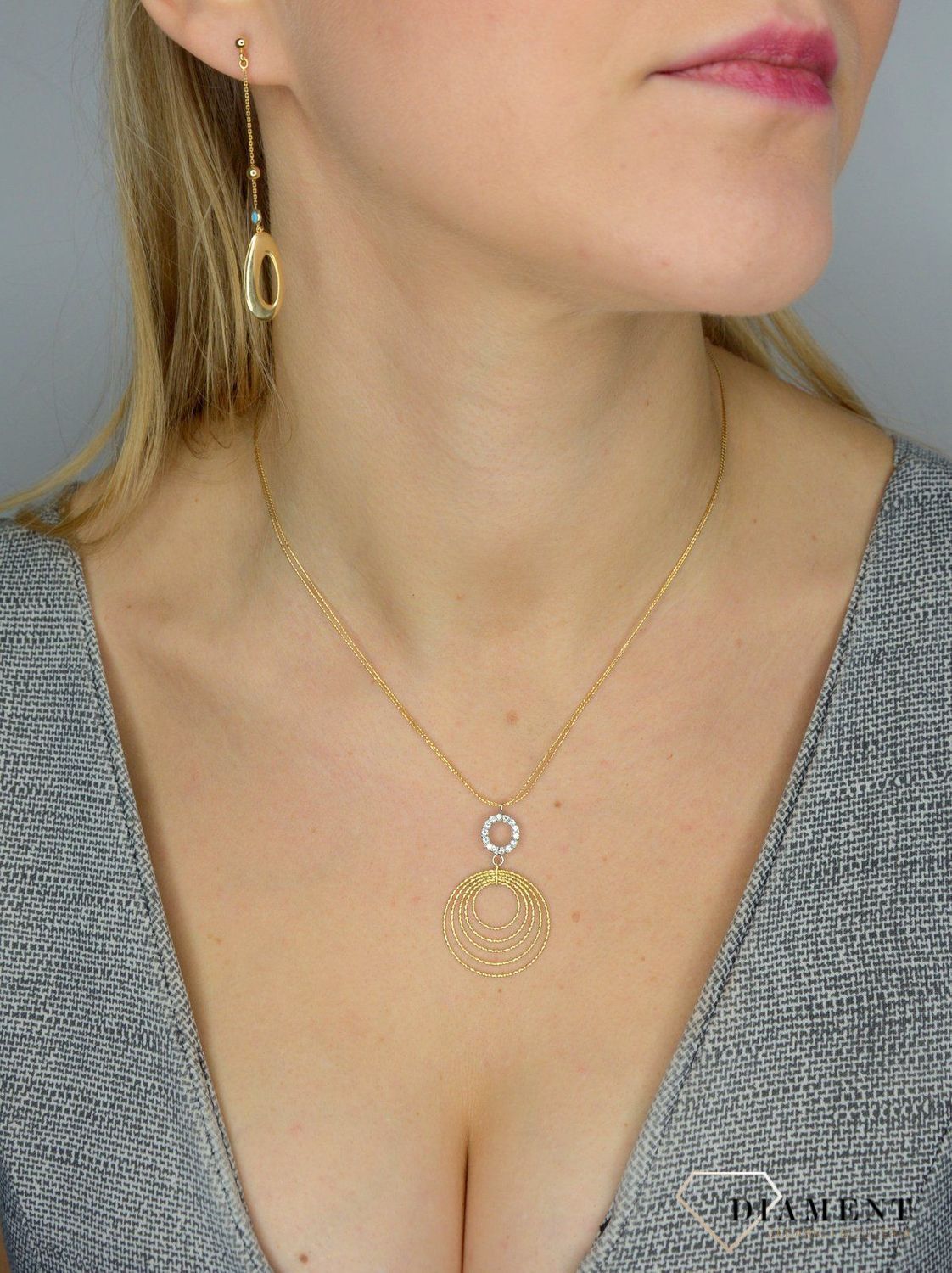 Złote kolczyki próby 585 wisząceOROZ900470.jpg